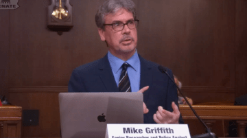 Michael Griffith testifying before the Pennsylvania General Assembly