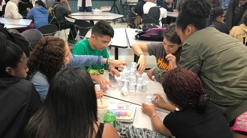 students working on a hands-on project