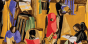 Painting by Jacob Lawrence, The Library