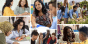 Collage of student teachers and professors working collaboratively.